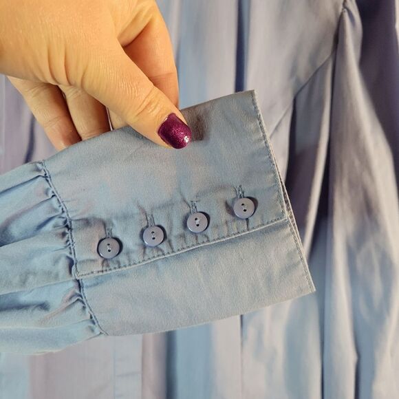 Ann Taylor LOFT Light Blue Button Down Shirt - Picture 9 of 13